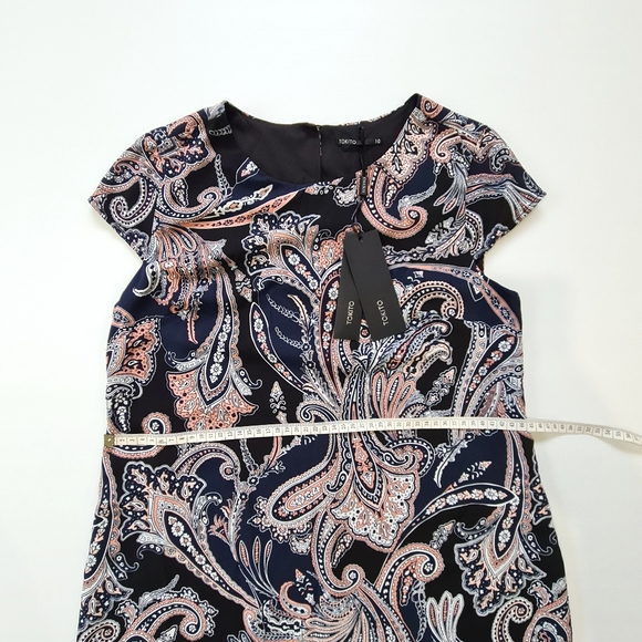 Tokito Paisley Shift Mini Dress Size AU 10 BRAND NEW - Picture 6 of 9